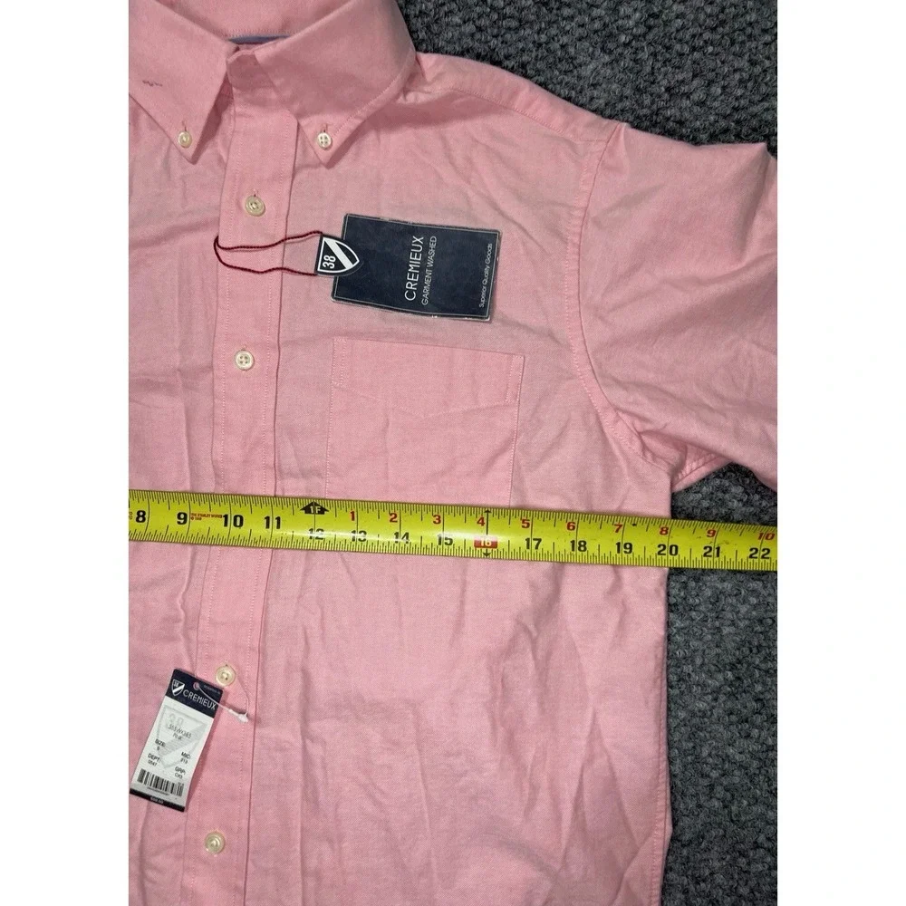 Cremieux Classics Men's Pink Cotton Button-Up‎ Shirt Long Sleeve Size S